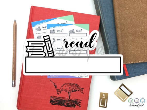 Reading Book Stickers | Wellness Self-Care Study Functional Deco Stickers Sheets for Bullet Journal, Planner, Traveler's Notebook, Diary