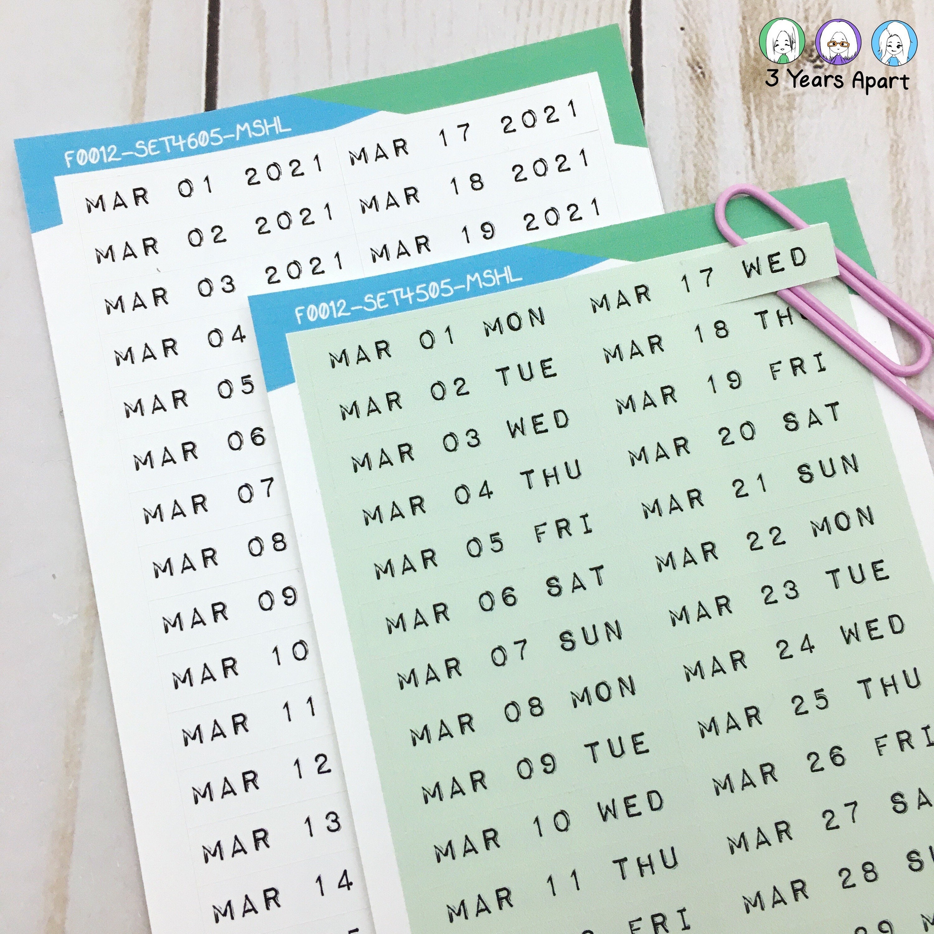 Customizable Planner Labels