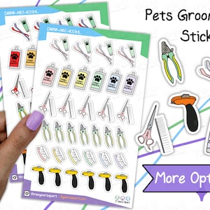 Adesivi per la toelettatura degli animali domestici / Adesivi decorativi per la cura degli animali domestici, cani e gatti, per Bullet Journal, Planner, Taccuini da viaggio, Diari