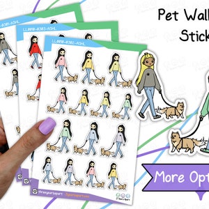 LuLu Haustiere zu Fuß Aufkleber | Custom Färbung Deco Hund Katze für Bullet Journals, Planer, Traveler's Notebook, Diary