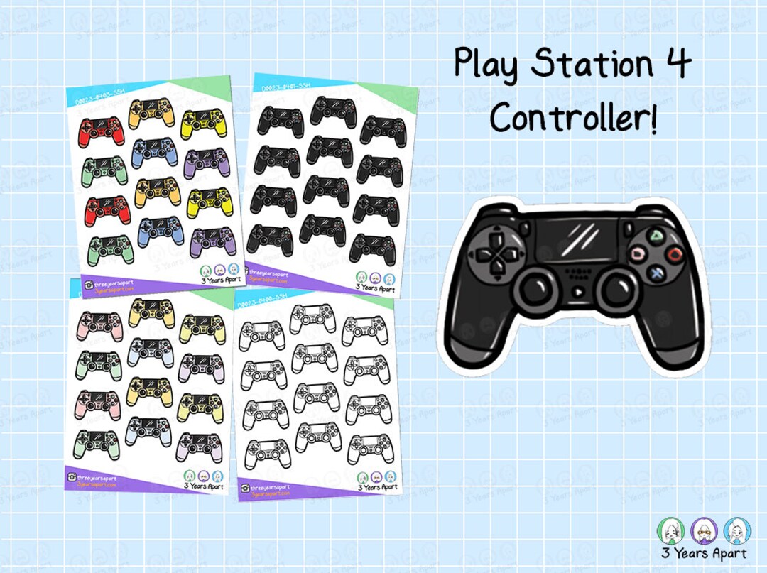PS4 Controller Stickers | Video Game Playstation Gamer Deco Stickers ...