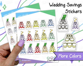 Wedding Savings Stickers | Piggy Bank Finance Funds Budget Hand Drawn Doodle Stickers for Bullet Journals, Planner, Traveler's Notebooks