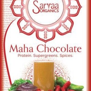 SARVAA ORGANICS Maha Chocolate - Organic, Vegan, Raw Meal Protein Powder 10 oz