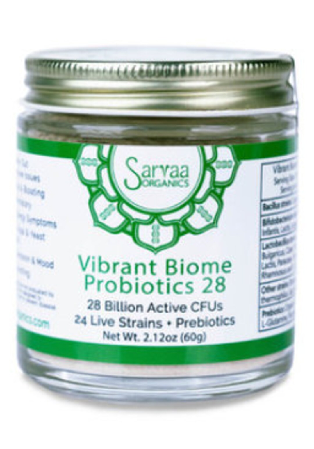 SARVAA ORGANICS Vibrant Biome Probiotics-28 - 28 Billion CFU High ...