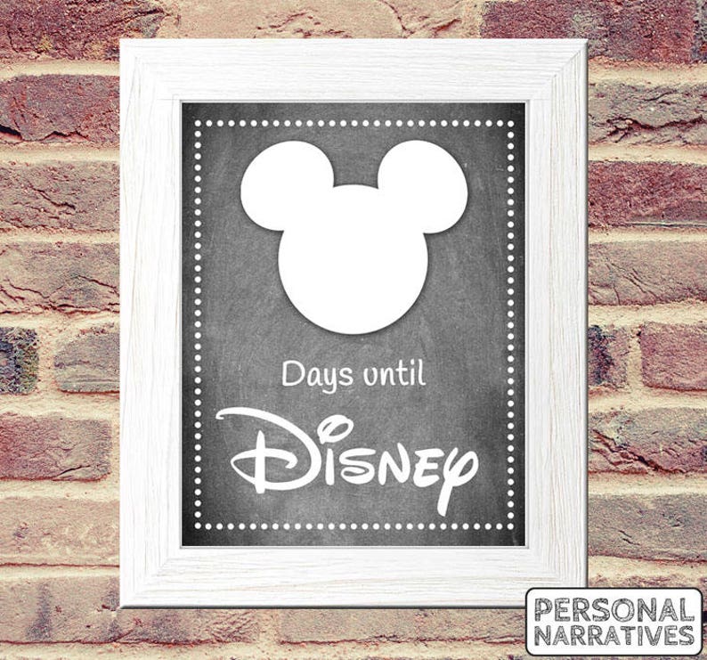 Days Until Disney Disney Countdown Countdown To Disney Etsy