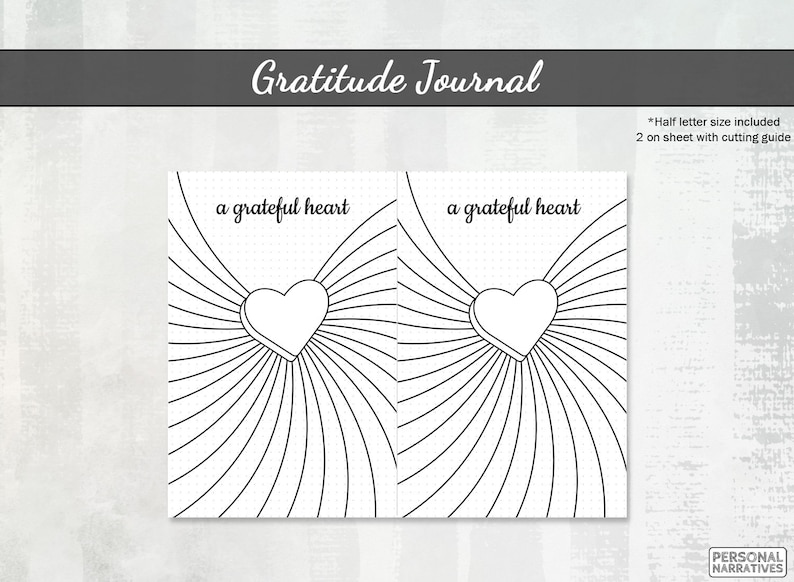 Gratitude Journal Printable BUJO Daily Gratitude Log For Etsy Gratitude Journal Printable BUJO Daily Gratitude Log For Etsy