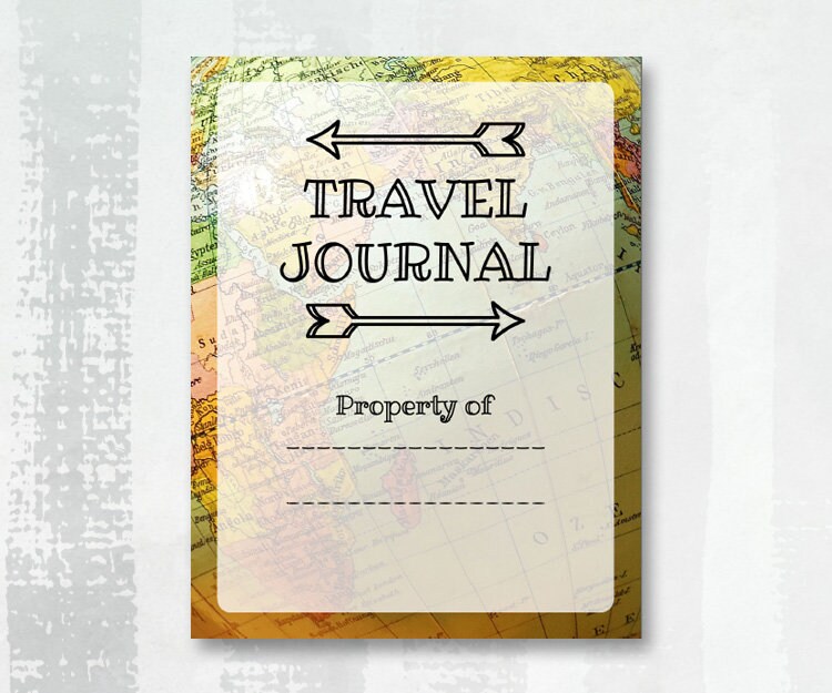 travel journal cover with name