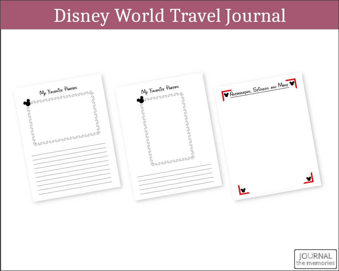 Disney Journal for Kids Disney World Journal With Epcot | Etsy