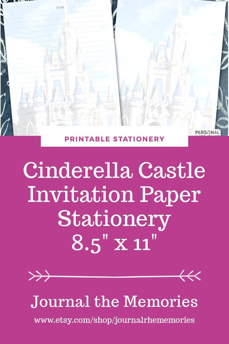 Cinderella Castle Invitation Paper Stationery | Letter Writing Paper ...