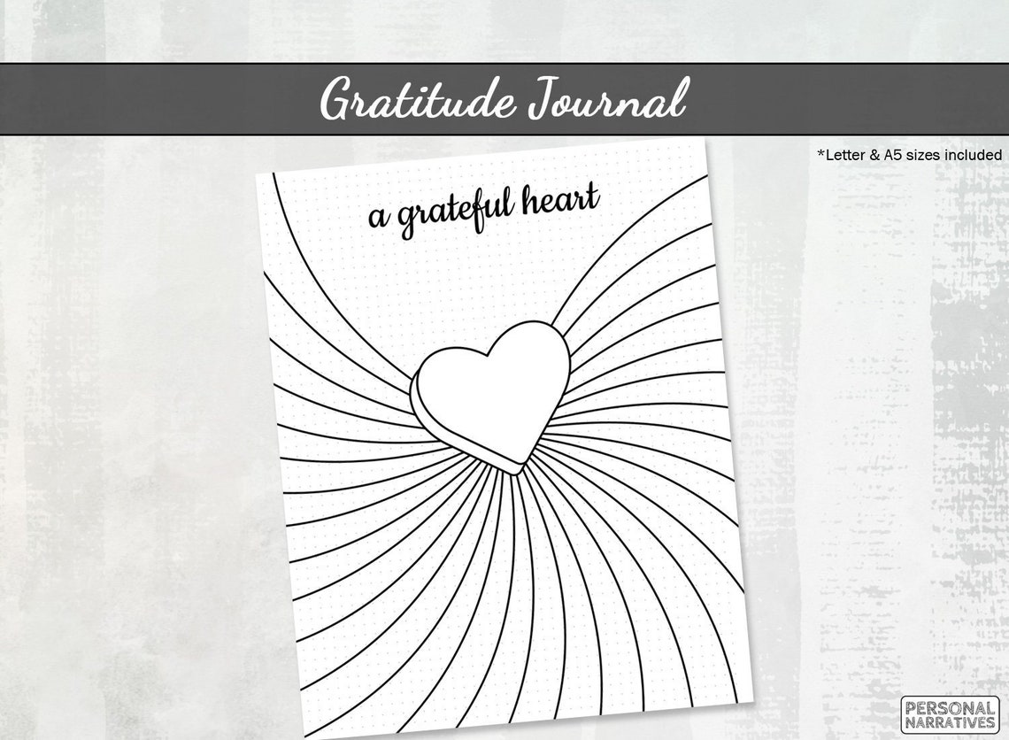 Gratitude Log Journal Printable BUJO Daily Gratitude Log for Women ...