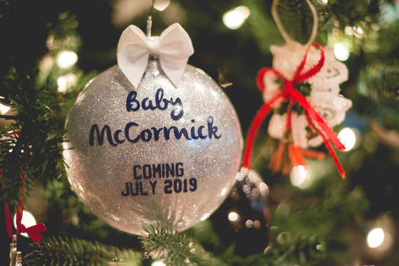 baby coming ornament