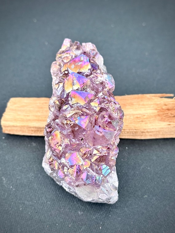 Iridescent Aura Amethyst Quartz Crystal-#12 | Gift | Healing | Home Decor | Spiritual Tool | Dorm | Collection