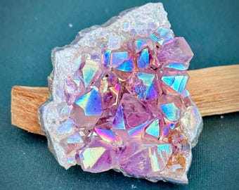 Iridescent Aura Amethyst Quartz Crystal-#8 | Gift | Healing | Home Decor | Spiritual Tool | Dorm | Collection