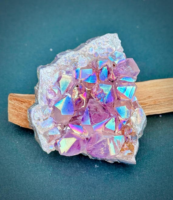 Iridescent Aura Amethyst Quartz Crystal-#8 | Gift | Healing | Home Decor | Spiritual Tool | Dorm | Collection