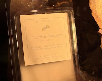 Dewdrop Meadow Wax Melts | Bergamot, Lavender, Geranium, Sweet Orange Ylang Ylang | Handcrafted Beeswax & Essential Oils