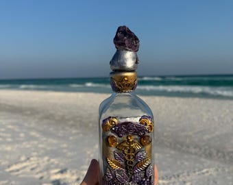 Amethyst Magic Spell Bottle | Gift | Holiday Gift | Stocking Stuffer | Birthday Gift | Anniversary Gift