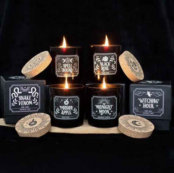 Midnight Ritual Gothic Candles | Home Decor | Gift | Halloween Decor | Spooky Season |
