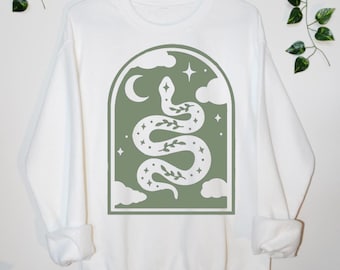 Mystic Snake Crewneck Sweatshirt: Customizable Unisex Design