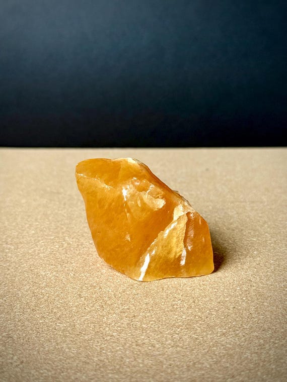 Orange Calcite Crystal: Healing Stone, Energy Gem, Home Decor
