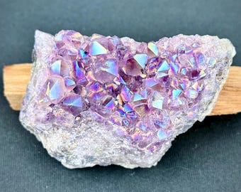 Iridescent Aura Amethyst Quartz Crystal-#5 | Gift | Healing | Home Decor | Spiritual Tool | Dorm | Collection
