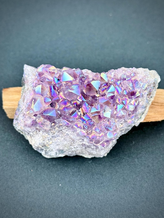 Iridescent Aura Amethyst Quartz Crystal-#5 | Gift | Healing | Home Decor | Spiritual Tool | Dorm | Collection