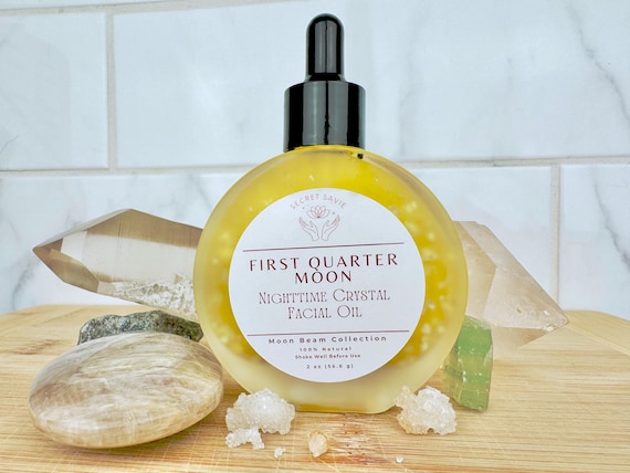 First Quarter Moon Crystal Facial Oil: Nighttime Skincare