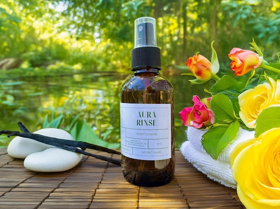 Heart Chakra Aura Spray: Rose, Vanilla & Lemon - Love Enhancing Mist
