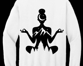 Customizable Unisex Crewneck Mountain Pose Sweatshirt | Gift | Holiday Gift | Stocking Stuffer