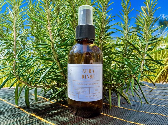 Solar Plexus Chakra Aura Spray: Rosemary, Ylang Ylang, Lemon - 4 oz