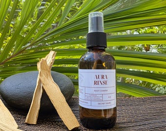 Root Chakra Aura Spray: Palo Santo, Patchouli & Cedarwood - Grounding Mist (4 oz)