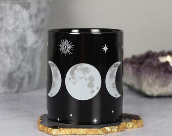 Triple Moon Mug: Wiccan Home Decor, Witch Gift