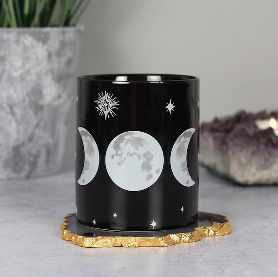 Triple Moon Mug: Wiccan Home Decor, Witch Gift