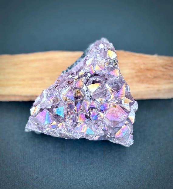 Iridescent Aura Amethyst Quartz Crystal-#1 | Gift | Healing | Home Decor | Spiritual Tool | Dorm | Collection