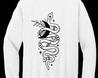 Customizable Unisex Crewneck Luna Moon Sweatshirt | Gift | Holiday Gift | Stocking Stuffer