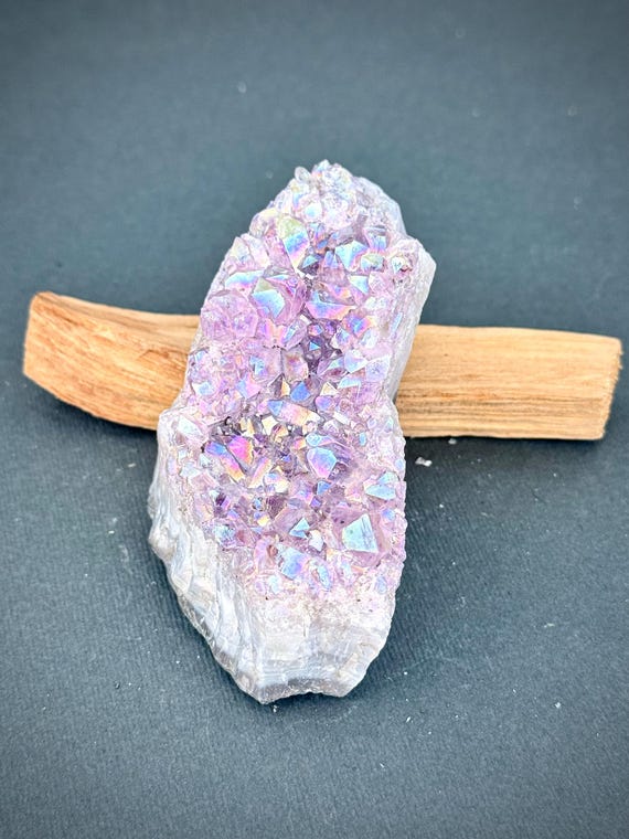 Iridescent Aura Amethyst Quartz Crystal-#11 | Gift | Healing | Home Decor | Spiritual Tool | Dorm | Collection