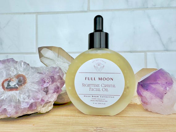 Full Moon Reiki Infused Crystal Facial Oil: Natural Skincare