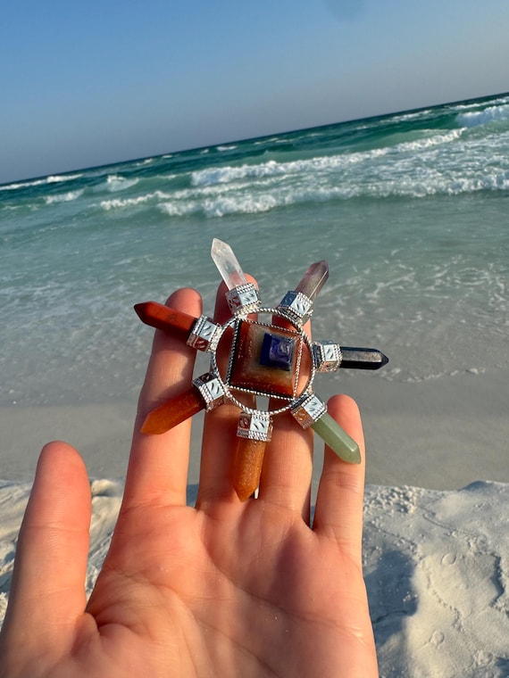 Chakra Pyramid with 7 Chakra Obelisks: Energy Balancing Set