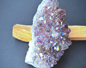 Iridescent Aura Amethyst Quartz Crystal-#3 | Gift | Healing | Home Decor | Spiritual Tool | Dorm | Collection