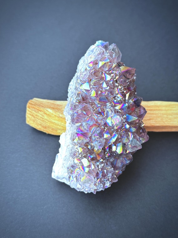 Iridescent Aura Amethyst Quartz Crystal-#3 | Gift | Healing | Home Decor | Spiritual Tool | Dorm | Collection