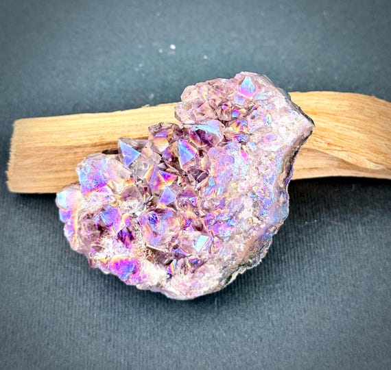Iridescent Aura Amethyst Quartz Crystal-#6 | Gift | Healing | Home Decor | Spiritual Tool | Dorm | Collection