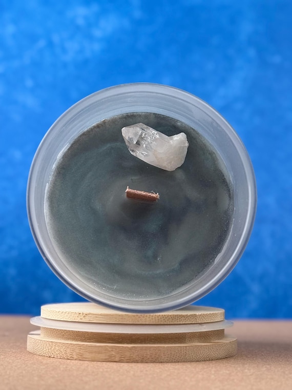 Celestial Transcending Beeswax Candle - Wood Wick, 9 oz, 100% Natural Essential Oils