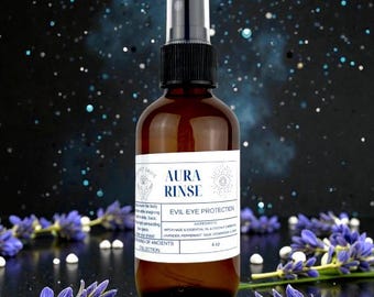 Evil Eye Protection Aura Spray: Lavender, Sage, Cedarwood - 4 oz