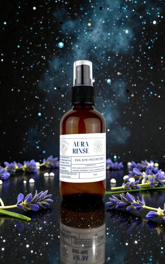 Evil Eye Protection Aura Spray: Lavender, Sage, Cedarwood - 4 oz