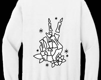 Customizable Unisex Crewneck Peace Out Sweatshirt | Gift | Holiday Gift | Stocking Stuffer