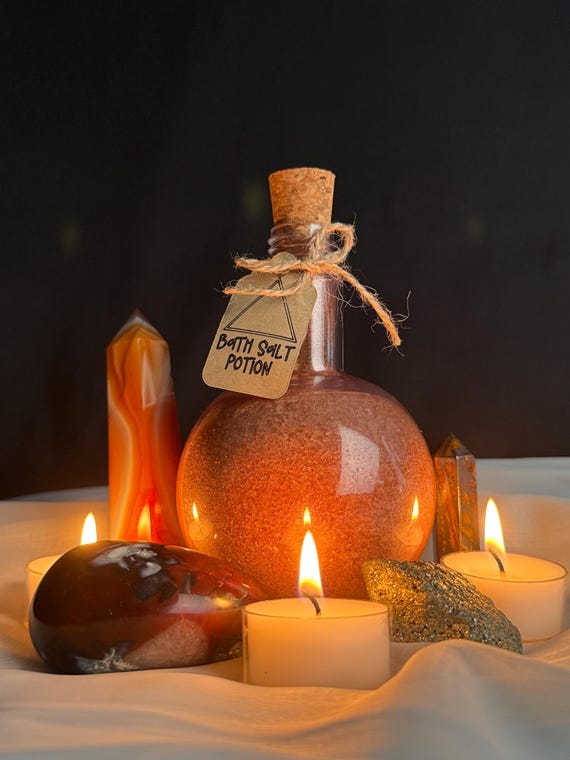 Fire Element Bath Salts: Rose, Sandalwood, Sweet Orange & Ylang Ylang