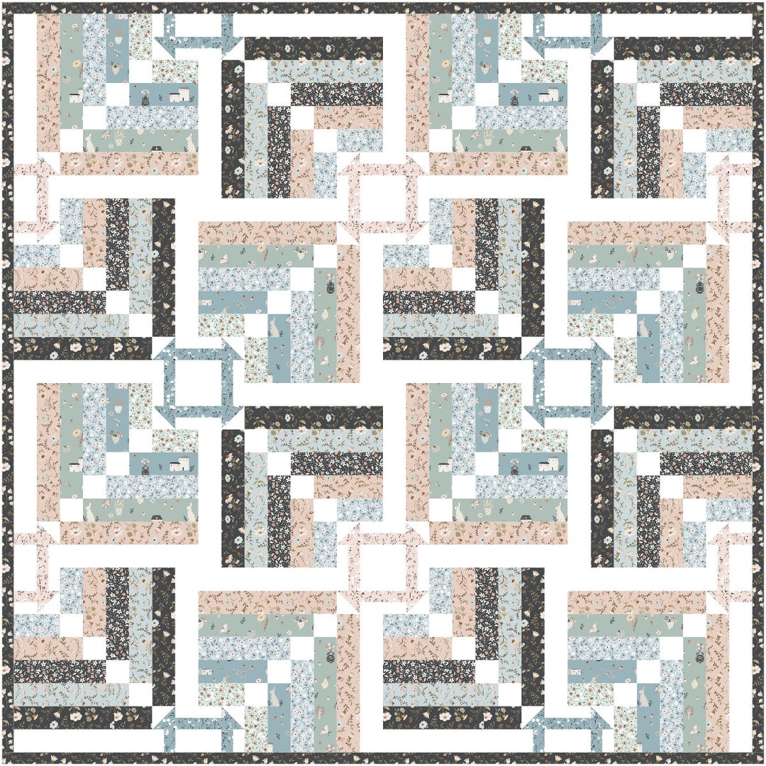 Irish Churn Cabin Quilt PDF Pattern - Etsy