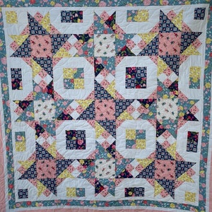 Thistle Stars Downloadable Quilt Pattern bt Neverlandstitches