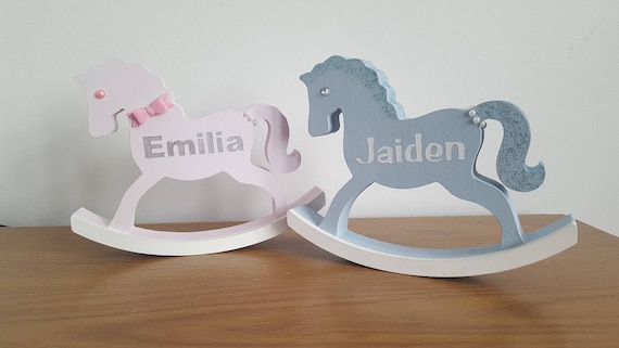 personalised wooden rocking horse