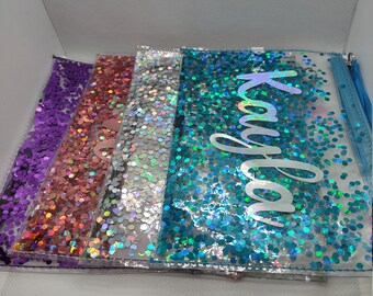 glitter zipper pouch