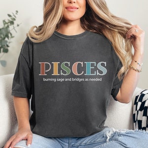 Comfort Colors Pisces T-shirt | Pisces Birthday Tee, Zodiac vintage T-shirt, Pisces shirt, Astrology, Horoscope, Birthday Gift, Gift For Her